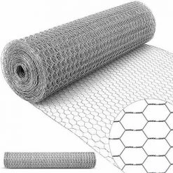 Amagabeli 1Mx25M Grillage à Poule 13mm Galvanisé Maille Hexagonal Cloture Poulailler Jardin Voliere Poulailler Jardin Grillage Triple Torsion Élevage Volaille Filet Résistant Aux Intempéries HC06