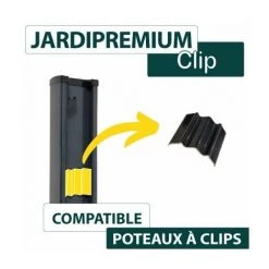 CLOTURE & JARDIN Clip Gris Anthracite Pour Poteau JARDIPREMIUM