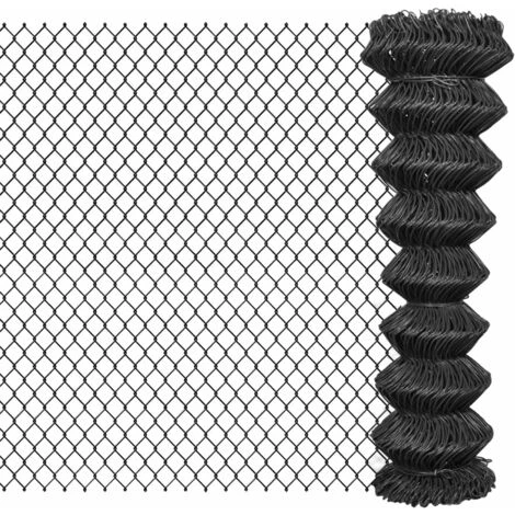 YOUTHUP Clôture à Mailles Acier 15 X 1,5 M Gris - Gris 1 YOUTHUP Clôture à Mailles Acier 15 X 1,5 M Gris - Gris