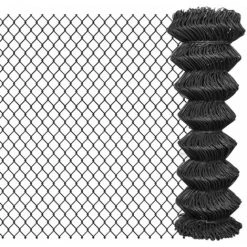 TRUE DEAL Clôture à Mailles Acier 25 X 1,25 M Gris