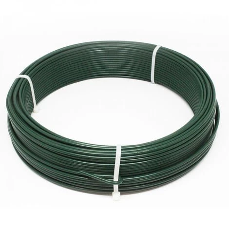 Fil De Tension En Acier Galvanisé Plastifié Pour Grillage Ou Autre - 50 M X 2.4mm Ø - Vert - Linxor - Vert 1 Fil De Tension En Acier Galvanisé Plastifié Pour Grillage Ou Autre - 50 M X 2.4mm Ø - Vert - Linxor - Vert