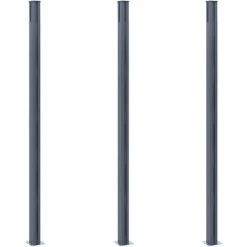 VidaXL Poteaux De Clôture 3 Pcs Gris Foncé 185 Cm Aluminium - Gris 7 VidaXL Poteaux De Clôture 3 Pcs Gris Foncé 185 Cm Aluminium - Gris -Grillage et accessoire Soldes 32529119 3