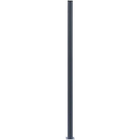 VidaXL Poteaux De Clôture 3 Pcs Gris Foncé 185 Cm Aluminium - Gris 4 VidaXL Poteaux De Clôture 3 Pcs Gris Foncé 185 Cm Aluminium - Gris – Image 4