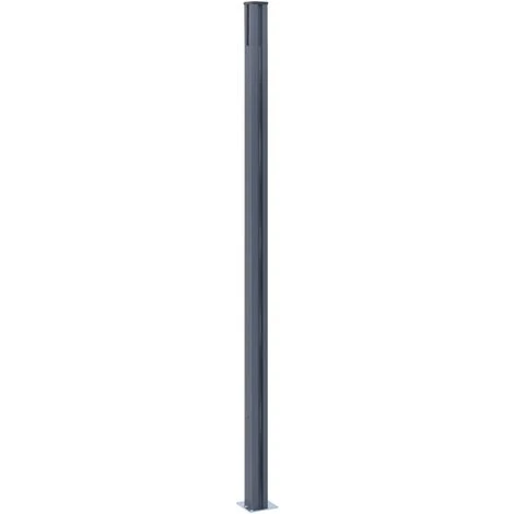 VidaXL Poteaux De Clôture 3 Pcs Gris Foncé 185 Cm Aluminium - Gris 5 VidaXL Poteaux De Clôture 3 Pcs Gris Foncé 185 Cm Aluminium - Gris – Image 5