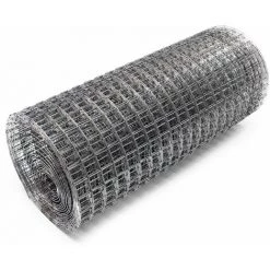 WILTEC Grillage Volière Acier Galvanisé Maille Carrée 19x19mm Rouleau 5m Hauteur 100cm Clôture Enclos -Grillage et accessoire Soldes 32713231 3
