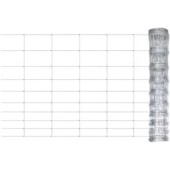 ASUPERMALL Cloture De Jardin Acier Galvanise Argente 50x1 M