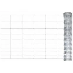 ASUPERMALL Cloture De Jardin Acier Galvanise Argente 50x1,2 M