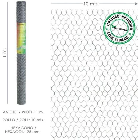 SATURNIA Treillis Triple Torsion 25 / Largeur 100 Cm. Rouleau De 10 Mètres à Usage Domestique 1 SATURNIA Treillis Triple Torsion 25 / Largeur 100 Cm. Rouleau De 10 Mètres à Usage Domestique