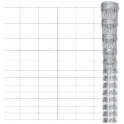 ASUPERMALL Cloture De Jardin Acier Galvanise 50x1,5 M Argente