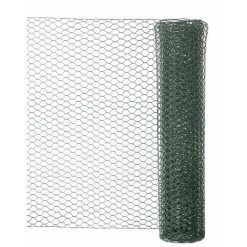 Centrale Brico Grillage Pour Animaux Triple Torsion Vert, H.0.5 X L.3 M, Maille H.25 X L.25 Mm