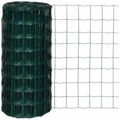 HAPPYSHOPPING Cloture Euro Acier 10 X 0,8 M Vert