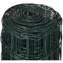 HAPPYSHOPPING Cloture Euro Acier 10 X 1,5 M Vert -Grillage et accessoire Soldes 39451261 4