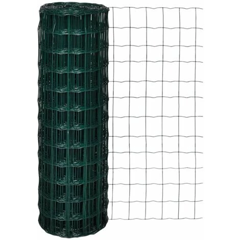 HAPPYSHOPPING Cloture Euro Acier 25 X 1,2 M Vert 1 HAPPYSHOPPING Cloture Euro Acier 25 X 1,2 M Vert