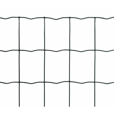 HAPPYSHOPPING Cloture Euro Acier 25 X 1,2 M Vert 2 HAPPYSHOPPING Cloture Euro Acier 25 X 1,2 M Vert – Image 2