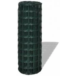 HAPPYSHOPPING Cloture Euro Acier 10 X 1,0 M Vert -Grillage et accessoire Soldes 39451270 4