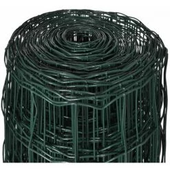 HAPPYSHOPPING Cloture Euro Acier 10 X 1,0 M Vert -Grillage et accessoire Soldes 39451270 5