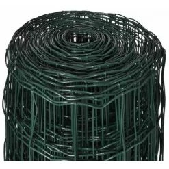 HAPPYSHOPPING Cloture Euro Acier 10 X 1,7 M Vert -Grillage et accessoire Soldes 39617231 4