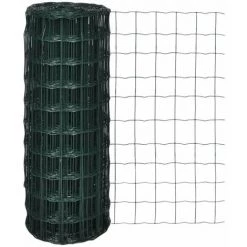 HAPPYSHOPPING Cloture Euro Acier 25 X 1,0 M Vert