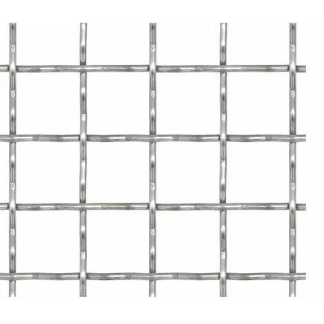 HAPPYSHOPPING Cloture De Jardin Sertie Acier Inoxydable 50x50 Cm 11x11x2 Mm 2 HAPPYSHOPPING Cloture De Jardin Sertie Acier Inoxydable 50x50 Cm 11x11x2 Mm – Image 2