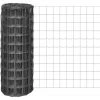 HAPPYSHOPPING Cloture Euro Acier 25 X 1 M Gris