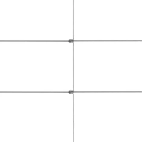 HAPPYSHOPPING Clôture De Jardin Acier Galvanisé 50x1 M Argenté 4 HAPPYSHOPPING Clôture De Jardin Acier Galvanisé 50x1 M Argenté – Image 4