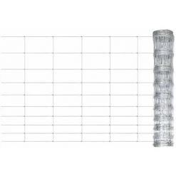 HAPPYSHOPPING Cloture De Jardin Acier Galvanise 50x1,5 M Argente