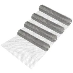 Grillage Métallique En Acier Galvanisé 100 Cm X 25 M Gris 4 Rouleaux [pro.tec]