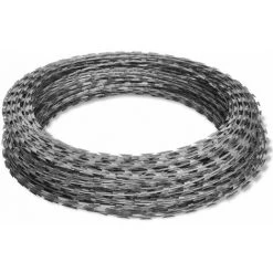 HAPPYSHOPPING Concertina Barbed Wire 60 M -Grillage et accessoire Soldes 42091347 3