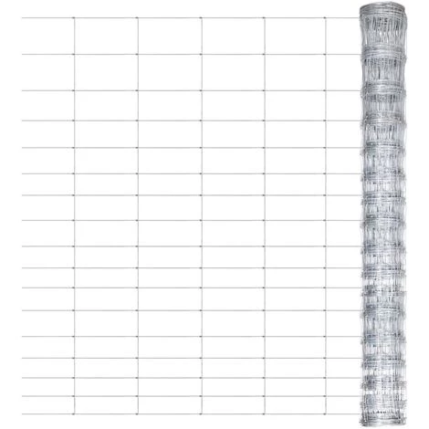 VidaXL Clôture De Jardin Acier Galvanisé 50x0,8 M Argenté - Argent 1 VidaXL Clôture De Jardin Acier Galvanisé 50x0,8 M Argenté - Argent