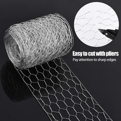 Treillis Métallique à Mailles, Grillage Galvanisé Petite Maille, Grillage à Poulet Galvanisé Hexagonal, Pour Bricolage Et Décoration De La Maison 0.35*1M Fontainebleau Argent 2 Treillis Métallique à Mailles, Grillage Galvanisé Petite Maille, Grillage à Poulet Galvanisé Hexagonal, Pour Bricolage Et Décoration De La Maison 0.35*1M Fontainebleau Argent – Image 2