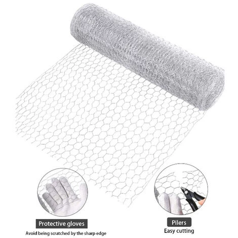 Treillis Métallique à Mailles, Grillage Galvanisé Petite Maille, Grillage à Poulet Galvanisé Hexagonal, Pour Bricolage Et Décoration De La Maison 0.1*3m Fontainebleau Argent 2 Treillis Métallique à Mailles, Grillage Galvanisé Petite Maille, Grillage à Poulet Galvanisé Hexagonal, Pour Bricolage Et Décoration De La Maison 0.1*3m Fontainebleau Argent – Image 2