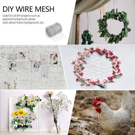 Treillis Métallique à Mailles, Grillage Galvanisé Petite Maille, Grillage à Poulet Galvanisé Hexagonal, Pour Bricolage Et Décoration De La Maison 0.1*3m Fontainebleau Argent 4 Treillis Métallique à Mailles, Grillage Galvanisé Petite Maille, Grillage à Poulet Galvanisé Hexagonal, Pour Bricolage Et Décoration De La Maison 0.1*3m Fontainebleau Argent – Image 4