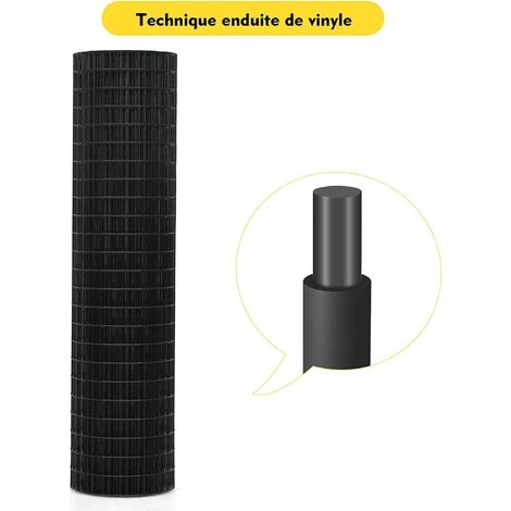 COSTWAY Grillage Pour Plantes Et Animaux 91,5 Cm X 15,5 M En Maille Métallique De Calibre 16 Quadrillage 4 Cm X 4 Cm Pour Clôture 2 COSTWAY Grillage Pour Plantes Et Animaux 91,5 Cm X 15,5 M En Maille Métallique De Calibre 16 Quadrillage 4 Cm X 4 Cm Pour Clôture – Image 2