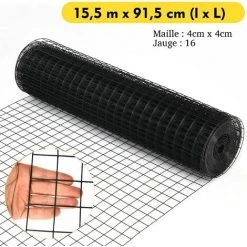 COSTWAY Grillage Pour Plantes Et Animaux 91,5 Cm X 15,5 M En Maille Métallique De Calibre 16 Quadrillage 4 Cm X 4 Cm Pour Clôture 7 COSTWAY Grillage Pour Plantes Et Animaux 91,5 Cm X 15,5 M En Maille Métallique De Calibre 16 Quadrillage 4 Cm X 4 Cm Pour Clôture -Grillage et accessoire Soldes 45763690 3