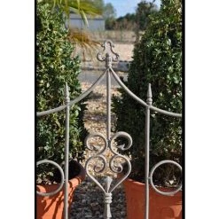 LA GRANDE PRAIRIE Barrière Jardin Fer Coeurs 73x90cm - Gris Patiné -Grillage et accessoire Soldes 49607234 3