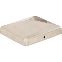 TRUE DEAL Bouchons De Poteau De Clôture Pyramidaux 6 Pcs Inox 101x101 Mm -Grillage et accessoire Soldes 51295972 3