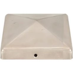 TRUE DEAL Bouchons De Poteau De Clôture Pyramidaux 6 Pcs Inox 101x101 Mm -Grillage et accessoire Soldes 51295972 4