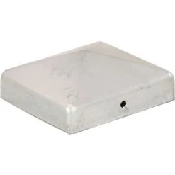 TRUE DEAL Bouchons De Poteau De Clôture 6 Pcs Métal Galvanisé 81x81 Mm -Grillage et accessoire Soldes 51295975 3