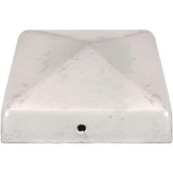 TRUE DEAL Bouchons De Poteau De Clôture 6 Pcs Métal Galvanisé 81x81 Mm -Grillage et accessoire Soldes 51295975 4