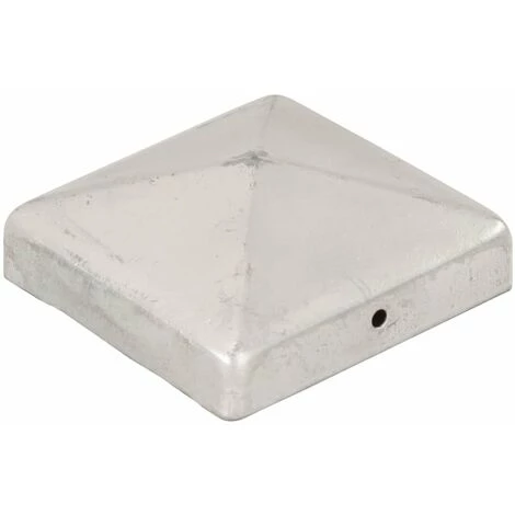 HAPPYSHOPPING Bouchons De Poteau De Cloture 6 Pcs Metal Galvanise 91x91 Mm 3 HAPPYSHOPPING Bouchons De Poteau De Cloture 6 Pcs Metal Galvanise 91x91 Mm – Image 3