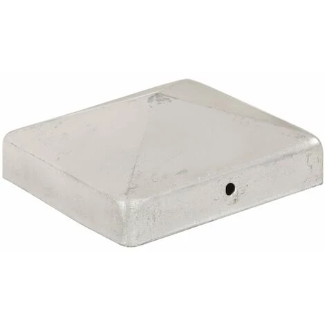 HAPPYSHOPPING Bouchons De Poteau De Cloture 6 Pcs Metal Galvanise 91x91 Mm 4 HAPPYSHOPPING Bouchons De Poteau De Cloture 6 Pcs Metal Galvanise 91x91 Mm – Image 4