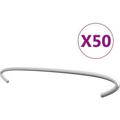 YOUTHUP Crochets De Gabion 50 Pcs Acier Galvanisé 40 Cm