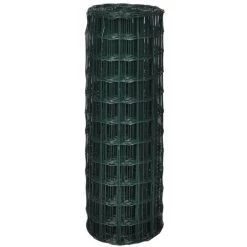 YOUTHUP Clôture Euro Acier Protection Ordinaires Pour La Volaille,les Chiots Ou Les équipements Dans Le Jardin,l'industrie,la Ferme 25 X 1,2 M Vert - Vert -Grillage et accessoire Soldes 51855394 3