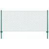 YOUTHUP Clôture En Grillage Métallique Avec Poteaux Acier 25x0,5 M Vert - Vert