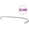 YOUTHUP Crochets De Gabion 100 Pcs Acier Galvanisé 50 Cm - Argent