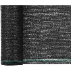 Topdeal Clôture De Tennis PEHD 1,2 X 25 M Noir -Grillage et accessoire Soldes 52091382 4