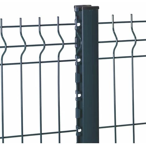 EASYCLOTURE Poteau En Acier à Encoches Easy Pro Grif Hauteur : 1.40 Mètre Gris Anthracite 1 EASYCLOTURE Poteau En Acier à Encoches Easy Pro Grif Hauteur : 1.40 Mètre Gris Anthracite