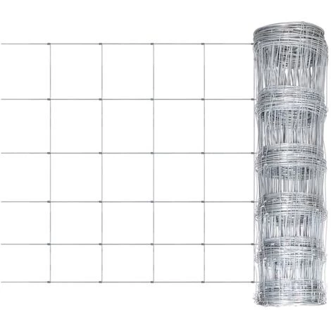 Hommoo Cloture De Jardin Acier Galvanise 50x1 M Argente 1 Hommoo Cloture De Jardin Acier Galvanise 50x1 M Argente