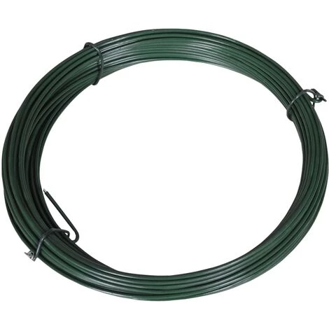 INLIFE Fil De Liaison De Clôture 25 M 1,4/2 Mm Acier Vert 2 INLIFE Fil De Liaison De Clôture 25 M 1,4/2 Mm Acier Vert – Image 2
