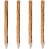 VidaXL Poteaux Pointus De Clôture 4 Pcs Bois De Noisetier 120 Cm - Brun